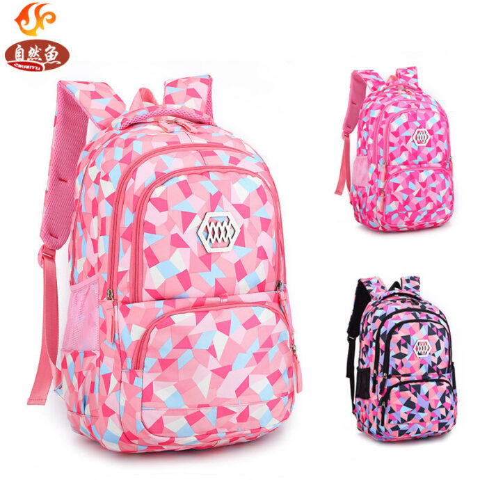 girls' double shoulder schoolbag